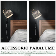 Carica l'immagine nel visualizzatore di Gallery, FANSU Paralume rotondo per lampada da tavolo, moderno, motivo animali e piante, facile da montare, per soggiorno, camera