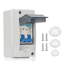 Carica l'immagine nel visualizzatore di Gallery, Quadro Elettrico Esterno IP65 Stagno Impermeabile Parete 2-5 Moduli (2 Moduli)