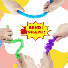 Carica l'immagine nel visualizzatore di Gallery, 8 Pezzi Mini Tubi Pop Giocattolo, Sensoriali Elastico Pop Tubes