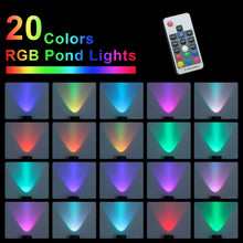Carica l'immagine nel visualizzatore di Gallery, PChero Illuminazione per laghetto RGB LED subacqueo, illuminazione subacquea, faretto per piscina, luce subacquea, IP68,