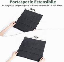 Carica l'immagine nel visualizzatore di Gallery, AiQInu Porta Spezie da Cassetto 8 Pezzi, Portaspezie Estensibile da 23cm a 46cm, Organizer per Cassetti per Spezie, Organizer Spezie Cucina, per Cucina, Piano di Lavoro, Armadio, Mensola