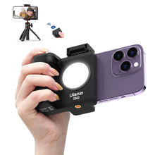 Carica l'immagine nel visualizzatore di Gallery, ULANZI CapGrip CG02 Smartphone Grip, Impugnatura per Smartphone con Telecomando Bluetooth, iPhone Camera Grip con Luce R
