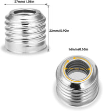 Carica l'immagine nel visualizzatore di Gallery, Adattatore per lampade a LED da E14 a E27, convertitore per lampada, in ferro nichelato, per lampadine a LED, 230 V, non