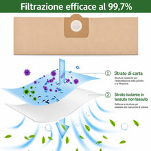 Carica l'immagine nel visualizzatore di Gallery, 10 Sacchetti per Kärcher WD3 WD3 premium 6.959-130.0 MV 3 WD 3.200 WD 3.300M WD 3.500 P, A 22xx Series, A 25xx Series, A