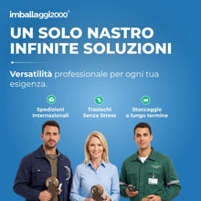 Carica l'immagine nel visualizzatore di Gallery, IMBALLAGGI 2000 - Nastro Adesivo Trasparente in Polipropilene, 6Pz 5cm x 66mt x 76 mm, per Pacchi, Resistente a Strappo 