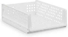 Carica l'immagine nel visualizzatore di Gallery, Relaxdays Organizer Pieghevoli per Armadio, Set 3 Box Estraibili in Plastica, Impilabili, HLP: 13x33,5x43,5 cm, Bianco