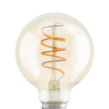 Carica l'immagine nel visualizzatore di Gallery, EGLO LED E27, lampadina a globo con spirale, lampada vintage, illuminazione