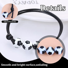 Carica l'immagine nel visualizzatore di Gallery, 20 PCS braccialetti da calcio, braccialetti dell'amicizia per bambini, braccialetti regolabili per feste sportive, bracc