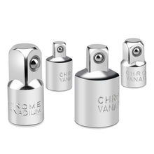 Carica l'immagine nel visualizzatore di Gallery, 4 Pezzi Set Adattatori, Chiavi a Bussola, 1/4" A 3/8", 3/8" a 1/4", 3/8" a 1/2", 1/2" a 3/8", In Acciaio al Cromo-Vanadi