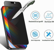 Carica l'immagine nel visualizzatore di Gallery, Mothca Vetro Temperato Privacy Opaco per iPhone 16 Pro Max, Full Coverage Incisione Nanostrutturata, Anti-Impronte e Ant