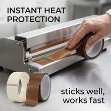 Carica l'immagine nel visualizzatore di Gallery, 2 Rotoli Nastro PTFE Resistente al Calore, 15mm x 10m, Marrone e Bianco, Nastro Adesivo in Teflon per Oscuramento LED, S