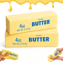 Carica l'immagine nel visualizzatore di Gallery, Giocattolo da Spremere di Burro, 2 Pezzi Butter Squishy, Bastoncino di Burro Giocattoli, Butter Fidget Squeeze Toy, Butt