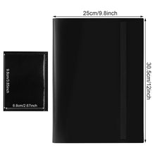 Carica l'immagine nel visualizzatore di Gallery, RISVOWO Raccoglitore di Carte, 360 Tasche Album Carte per Carte Collezionabili, Porta Carte, Trasparente Carte Album Cartella in PP a Caricamento Laterale(Nero)