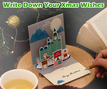 Carica l'immagine nel visualizzatore di Gallery, 6 Pezzi 3D Cartoline di Natale con Buste, JRISBO Biglietti Auguri Natale 3D Pop-Up Christmas Cards Colorato Set di Cartoline Natale Xmas Regalo di Natale per Bambini Amici Famiglia