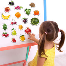 Carica l'immagine nel visualizzatore di Gallery, Magneti da frigorifero per bambini – 25 grandi Frutti e Bacche
