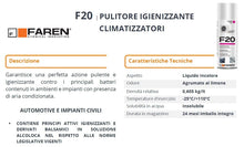 Carica l'immagine nel visualizzatore di Gallery, Faren F20, Igienizzante Spray per Climatizzatori di Casa e Auto, gradevolmente profumato a base alcolica, 400ml (1)