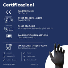 Carica l'immagine nel visualizzatore di Gallery, Reflexx R78, Guanti in Nitrile Neri senza Polvere Gr 4, 100 Pezzi, Nero taglia L