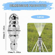 Carica l'immagine nel visualizzatore di Gallery, 1 pezzo di ugello ad alta pressione in acciaio inossidabile per tubi di scarico, compatibile con pulitore ad alta pressi