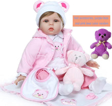 Carica l'immagine nel visualizzatore di Gallery, Bambole Reborn Femmine Simulazione Silicone Vinile Morbido 22 Pollici 55 Centimetri Realistico Bambole Reborn che Sembrano Vere Bambolotto Neonato