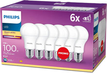 Carica l'immagine nel visualizzatore di Gallery, Philips LED Lampadine a Goccia, E27, 13W Equivalenti A 100W, Luce Bianca Calda, 6 Pezzi [Classe di efficienza energetica E]