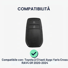 Carica l'immagine nel visualizzatore di Gallery, kwmobile Custodia Coprichiave Compatibile con Toyota 2/3 Button Aygo Yaris Cross RAV4 GR 2020-2024 Cover - Copri Telecom