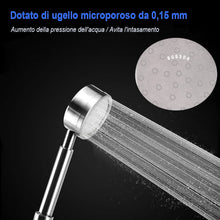 Carica l'immagine nel visualizzatore di Gallery, AOKKR - Soffione doccia universale ad alta pressione rimovibile testa doccia con tubo doccia in acciaio inox 1,5 m, doccia risparmio acqua per il bagno