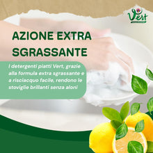 Carica l'immagine nel visualizzatore di Gallery, Vert di Chanteclair - Ecodetergente Piatti, Limone e Basilico - Ipoallergenico, Metal tested,100% Attivi di Origine Vege