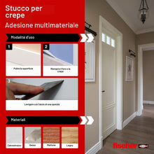 Carica l'immagine nel visualizzatore di Gallery, FISCHER, Stucco acrilico grigio per riempimento di crepe, riparazioni interne, verniciabile, lavabile con acqua, grande 