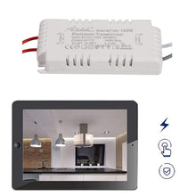 Carica l'immagine nel visualizzatore di Gallery, 105W Trasformatore Elettronico Alogeno AC 220V - AC 12V Adattatore Alimentatore per Lampadine Alogene a Bassa Tensione P