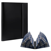 Carica l'immagine nel visualizzatore di Gallery, RISVOWO Raccoglitore di Carte, 360 Tasche Album Carte per Carte Collezionabili, Porta Carte, Trasparente Carte Album Cartella in PP a Caricamento Laterale(Nero)