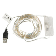 Carica l'immagine nel visualizzatore di Gallery, Idena 31483 - Catena luminosa LED Micro con 120 LED in bianco caldo, alimentazione USB, con interruttore, per uso intern