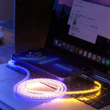 Carica l'immagine nel visualizzatore di Gallery, Philips Cavo di ricarica DLC5130L/01 per iPhone RGB 1M, cavo Lightning di ricarica rapida 27W, sincronizzazione 480Mbps,
