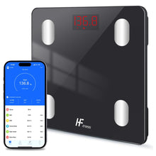 Carica l'immagine nel visualizzatore di Gallery, HF Bilancia Pesapersone, con 19 indici di composizione corporea Professionale Impedenziometrica Bluetooth Digitale con App Misura Peso, Massa Grassa, BMI, Massa Muscolare, Massa Ossea, Proteine
