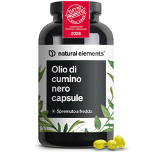 Carica l'immagine nel visualizzatore di Gallery, Olio di semi di cumino nero spremuto a freddo (Nigella sativa originale) - 400 capsule in una fornitura di 6 mesi - 1000