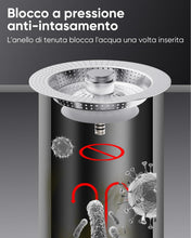 Carica l'immagine nel visualizzatore di Gallery, Tappo lavandino cucina e filtro lavandino combinato, 3 in 1 tappo lavello cucina in acciaio inox e filtro lavandino cuci