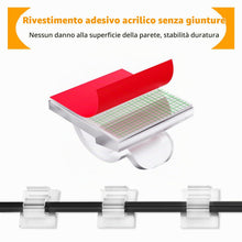 Carica l'immagine nel visualizzatore di Gallery, 60 supporti per cavi esterni, clip per passacavi, organizer per cavi, autoadesivi, per la gestione dei cavi, decorazione