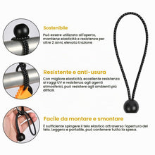 Carica l'immagine nel visualizzatore di Gallery, Adiwo 50 PCS Corde Elastiche con Sfere da 10 cm, Elastici per Teloni Durevole Portatile, Corda Elastica in Gomma, Corda 