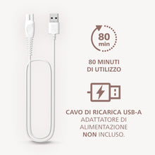 Carica l'immagine nel visualizzatore di Gallery, Philips Lady Shaver Serie 6000 - Rasoio senza filo, Wet &amp; Dry, sistema di rasatura a 3 lame, per corpo e gambe, 80 minut