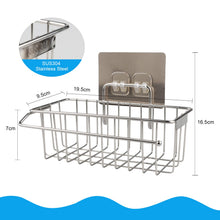 Carica l'immagine nel visualizzatore di Gallery, Gelanty Organizer per Lavello Cucina, Porta Spugna per Lavandino In Acciaio Inox, Autoadesivo, Non Necessita di Foratura Antiruggine (Standard)