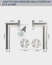 Carica l'immagine nel visualizzatore di Gallery, Maniglie Porte Interne, Maniglia Delle Porta Interna in Acciaio Inox Spazzolato Porte Interne del Camera la Forma di L M