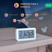 Carica l'immagine nel visualizzatore di Gallery, NOUS E6 Sensore di temperatura, termometro intelligente igrometro, sensore di temperatura ZigBee digitale Alexa ZigBee T