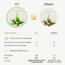Carica l'immagine nel visualizzatore di Gallery, Luce crescita 12V Grow Light per piante da interno, spettro completo 660nm, lampada piante con timer 8/12/16H, smart plu