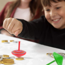 Carica l&#39;immagine nel visualizzatore di Gallery, ZOEON 30 Pezzi Trottola in Legno, Giroscopio in Legno Colorati Artigianali Set per Bambini