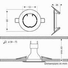 Carica l'immagine nel visualizzatore di Gallery, ledscom.de 5x cornice da incasso a soffitto FERE cornice da incasso bianca opaca (LED/alogena/GU10/MR16/PAR16/50mm) incl