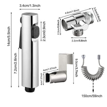Carica l'immagine nel visualizzatore di Gallery, Kit Doccetta per Bidet Portatile -ABS Spruzzatore per WC con doppia modalità, Doccia con Deviatore 2 Vie, Tubo Flessibil