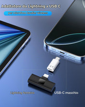 Carica l'immagine nel visualizzatore di Gallery, MoKo Adattatore Microfono da Lightning a USB C (Non per Cuffie/Dati)