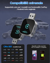 Carica l'immagine nel visualizzatore di Gallery, Adattatore Wireless CarPlay e Android Auto USB/Type-C iOS10+ Android11+