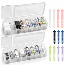 Carica l'immagine nel visualizzatore di Gallery, Cable Box – Pratico organizer per cavi per proteggere e organizzare i cavi di ricarica e avvolgerli in modo