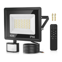 Carica l'immagine nel visualizzatore di Gallery, Faretto LED da Esterno con Sensore di Movimento 40W, 3000K/4000K/6500K IP66
