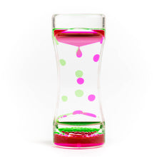 Carica l'immagine nel visualizzatore di Gallery, THE TWIDDLERS - Clessidra sensoriale con timer di movimento per liquidi rosa e verdi, 14 cm - Lampada lavica a bolle d'a